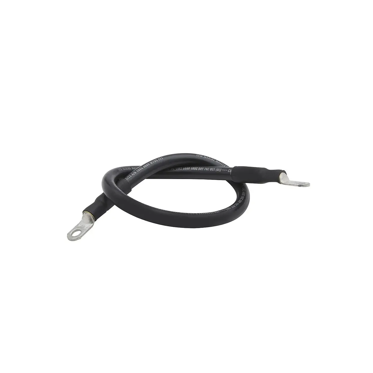 Seachoice 63001 Tinned Copper Battery Assembly, 2 Awg, Black, 2' 2