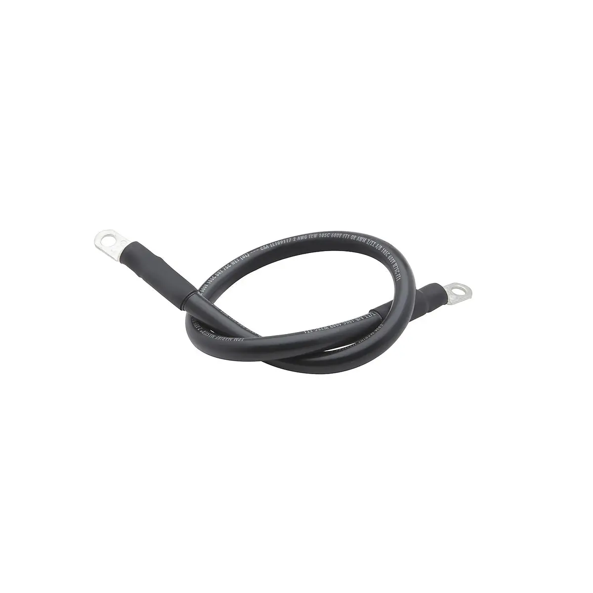 Seachoice 63001 Tinned Copper Battery Assembly, 2 Awg, Black, 2' 1
