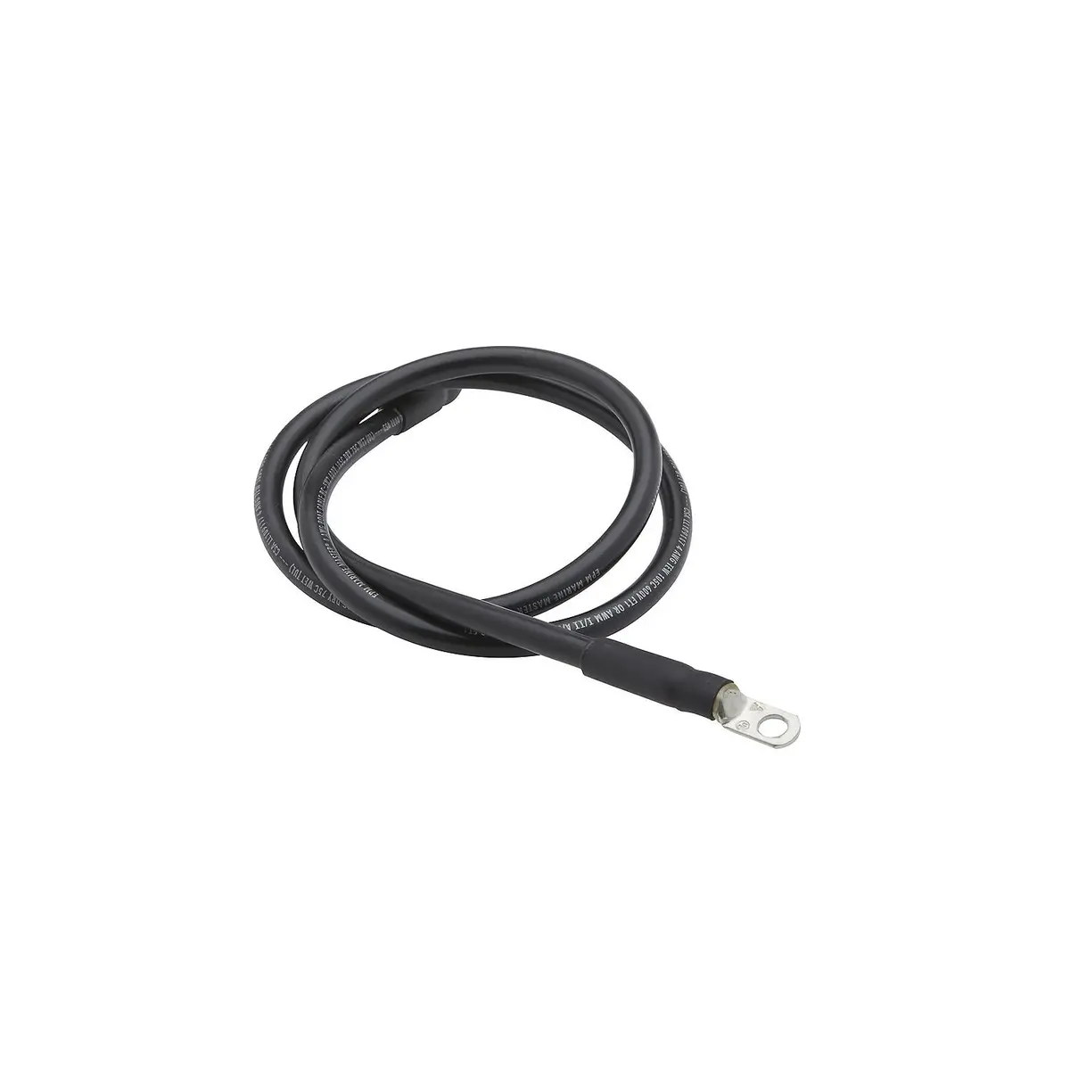 Seachoice 63024 Tinned Copper Battery Assembly, 4 Awg, Black, 6' 1