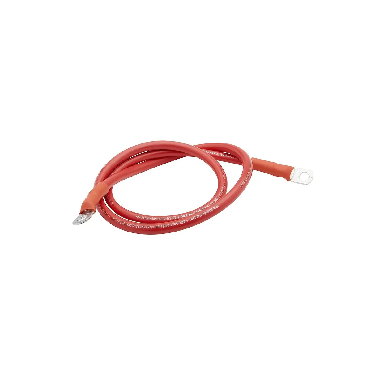Seachoice 63033 Tinned Copper Battery Assembly, 4 Awg, Red, 4' 1