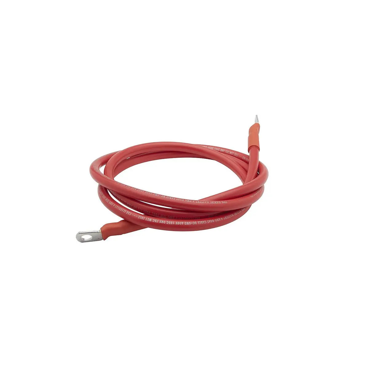 Seachoice 63034 Tinned Copper Battery Assembly, 4 Awg, Red, 6' 1