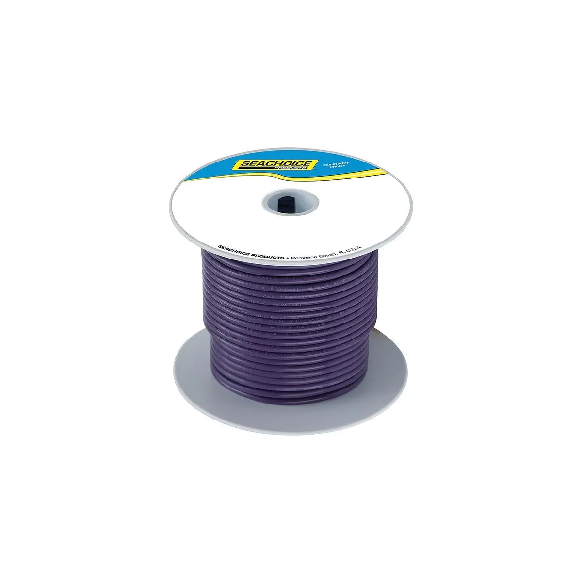 Seachoice 50-63137 Tinned Copper Marine Wire, 16 Awg, Purple, 100' 1