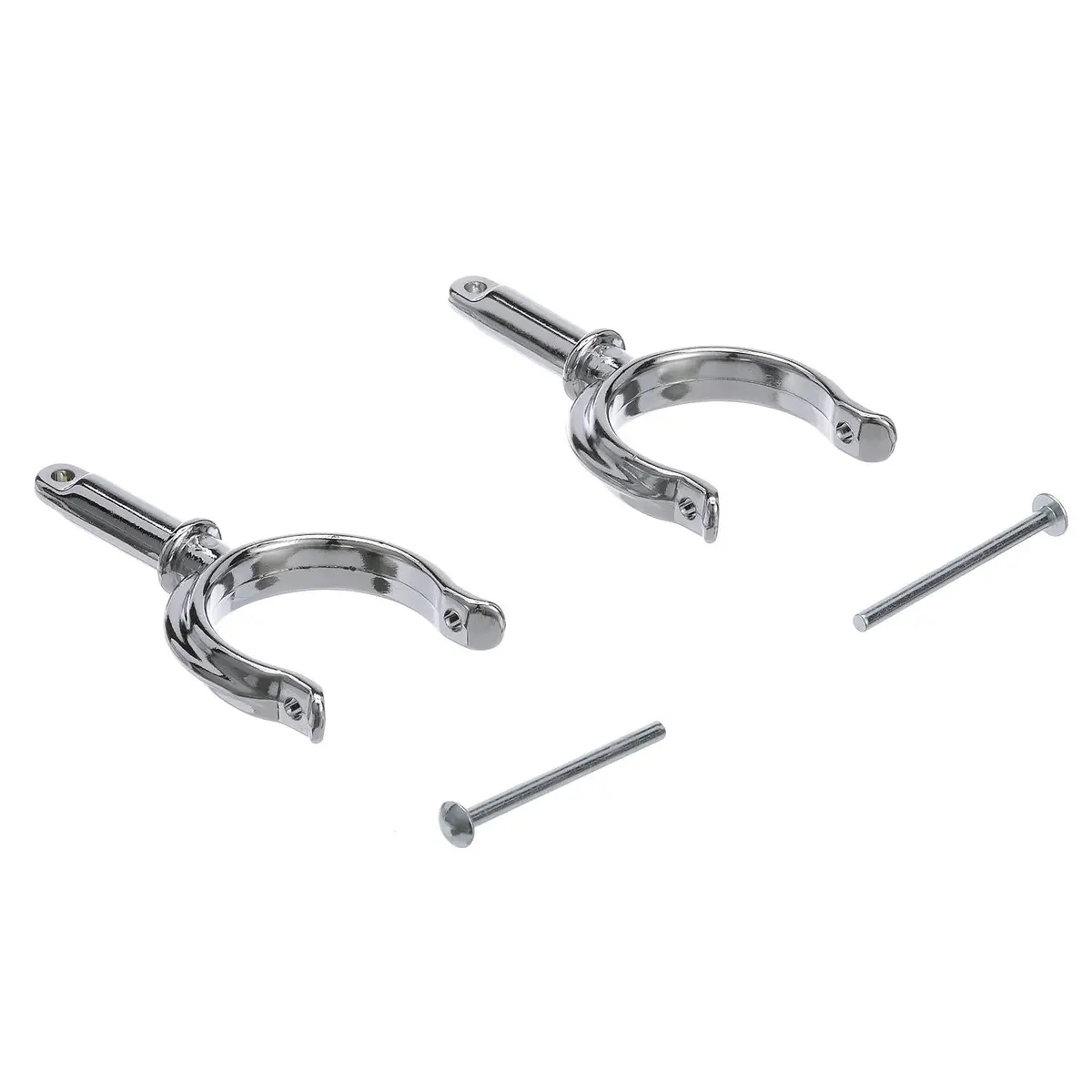 Seachoice 50-70501 Chrome Plated Zinc Rowlock Horns Only (Sold As Pair) 1