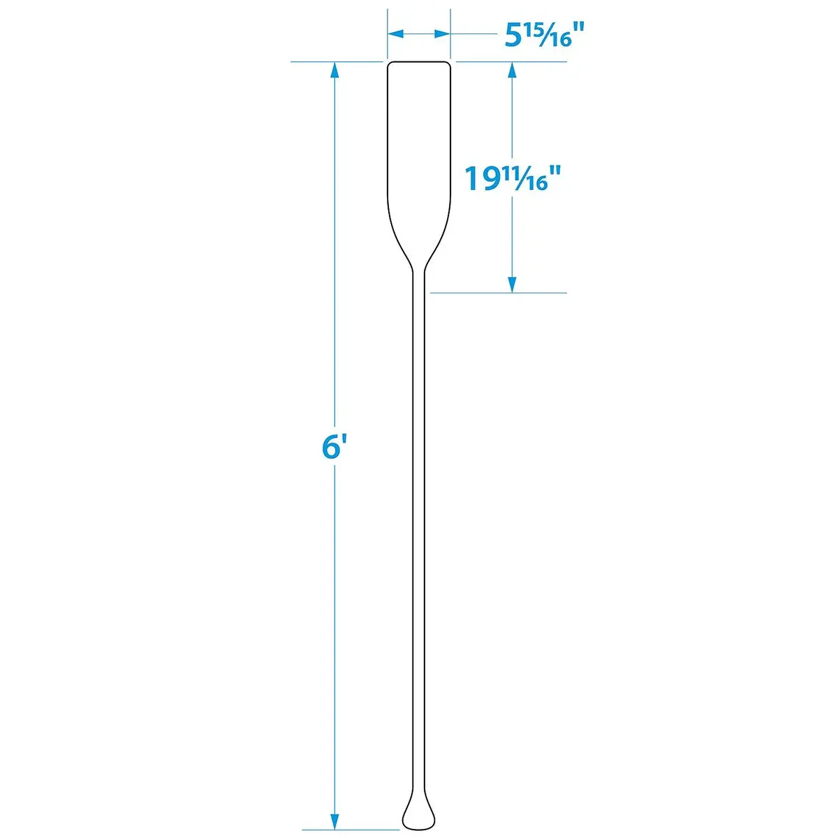 Seachoice 71148 Standard Wood Paddle Â€“ 6 Ft. 1