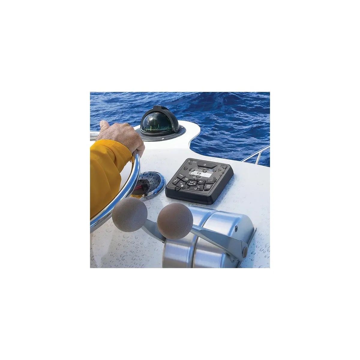 Seachoice Mgr450bsc 72106 Bluetooth In-Dash Marine Gauge Stereo, Square Face 2