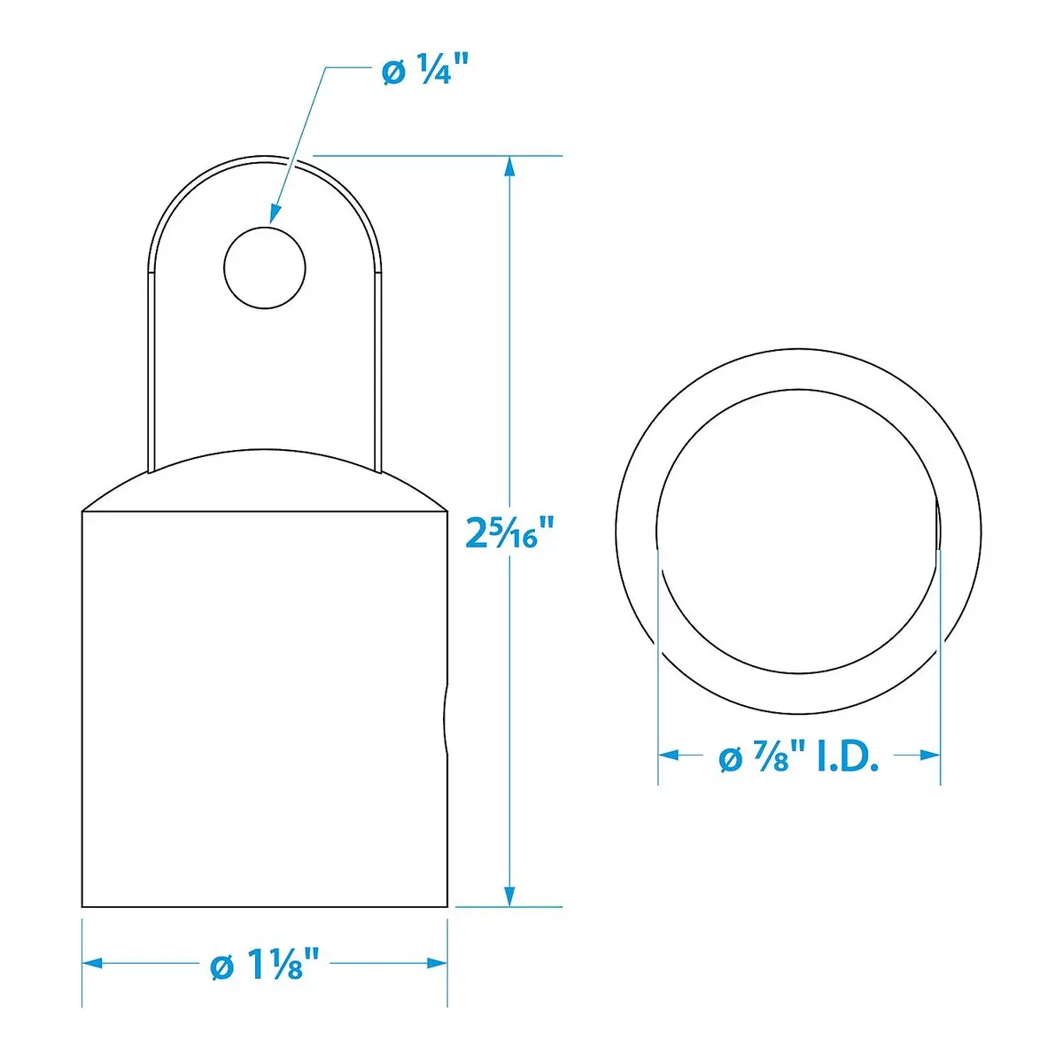 Seachoice 75801 External Eye End 1