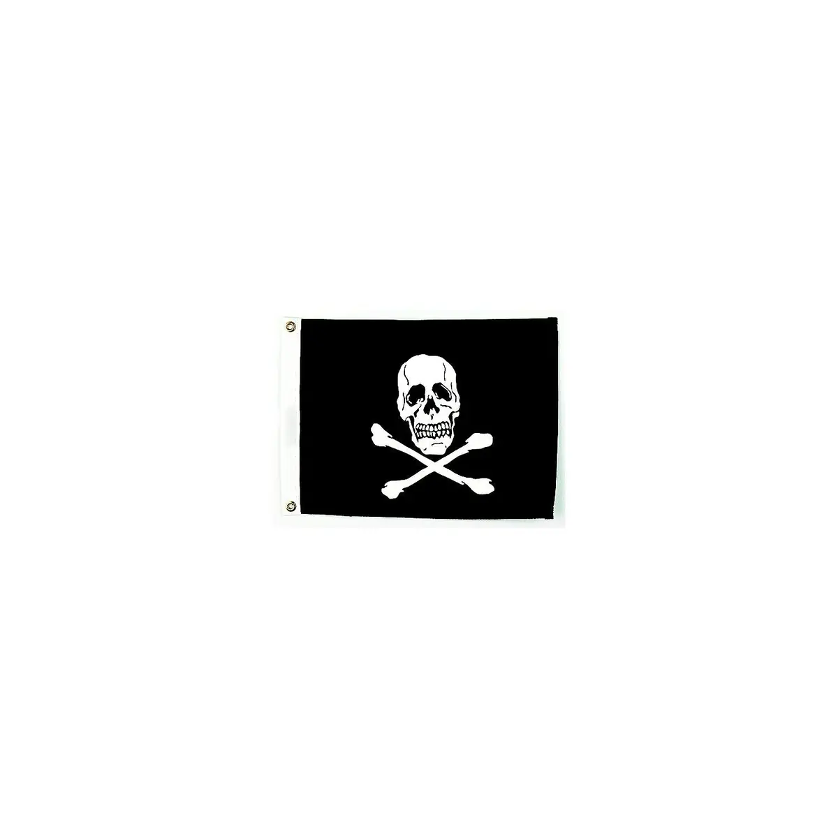 Seachoice 78251 12" X 18" Nylon Print Dyed Jolly Roger Flag 1