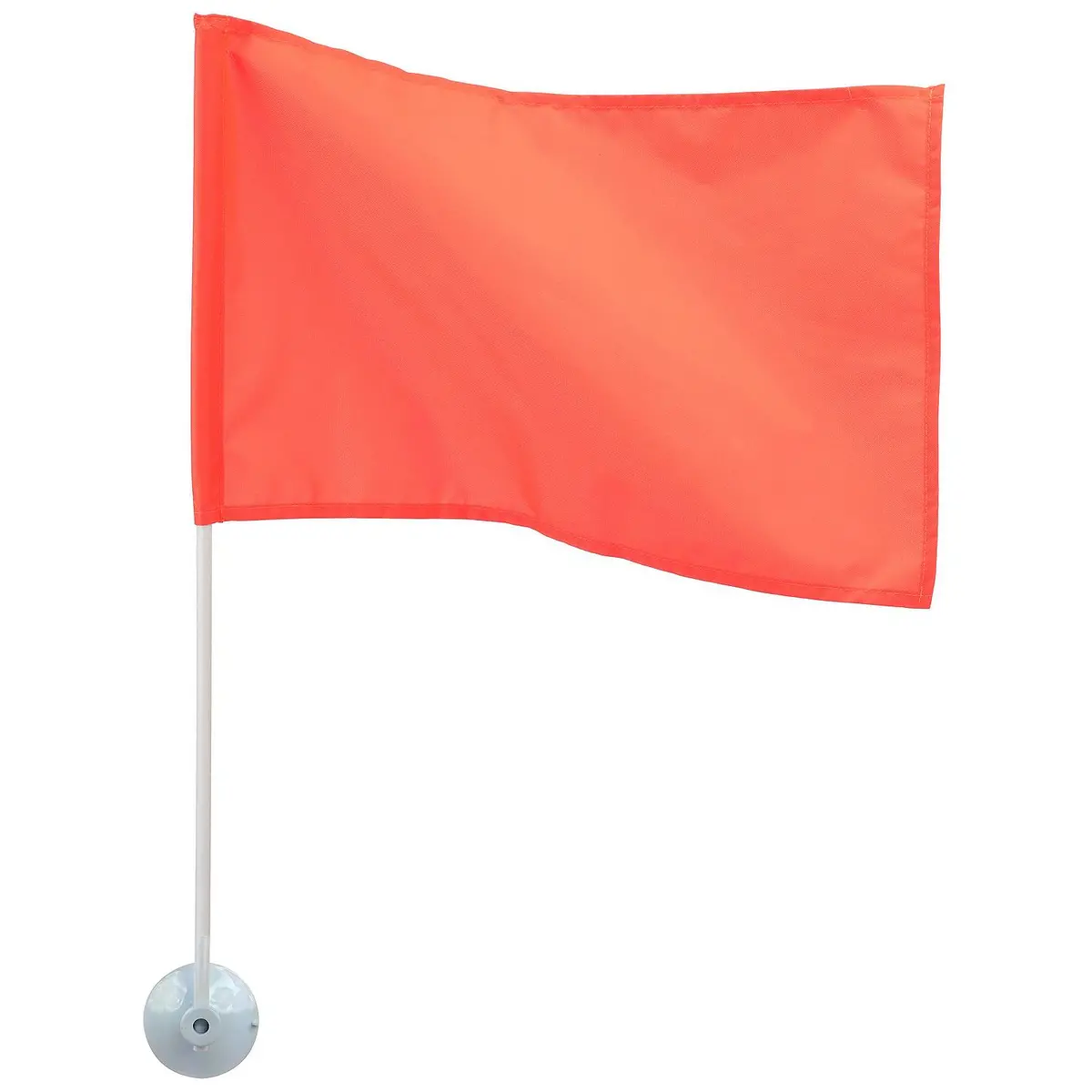 Seachoice 78301 12" X 18" Orange Nylon Ski Flag On 24" Plastic Pole W/ Suction, Cups 1