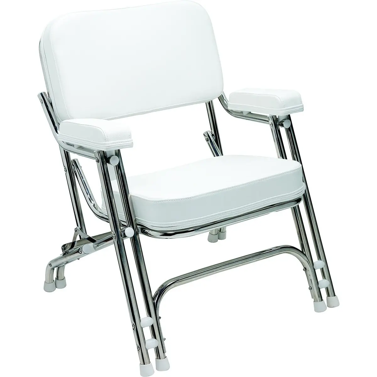 Seachoice Ck-Dc001ss 78503 Folding Deck Chair, Aluminum, White 1