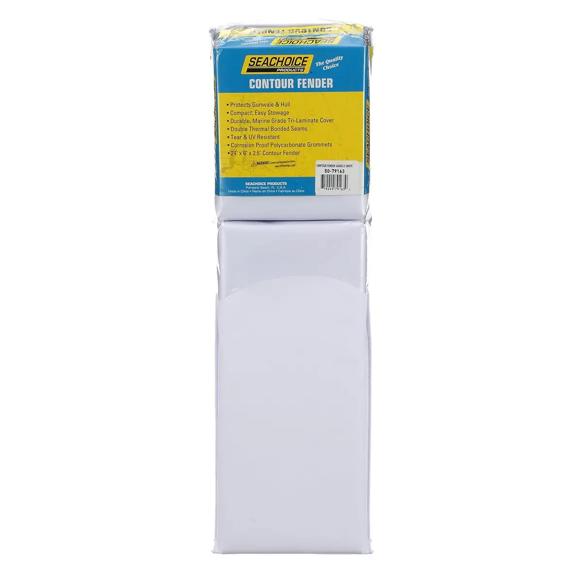 Seachoice De53421s Contour Fender, White 24" X 6" X 2.5" 1