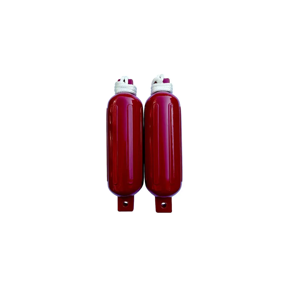 Seachoice De77203s Red Twin Eye Ribbed Fender Kit, (2) 5.5" X 20" Fenders And (2) 3/8" X 5' Fender Lines 2