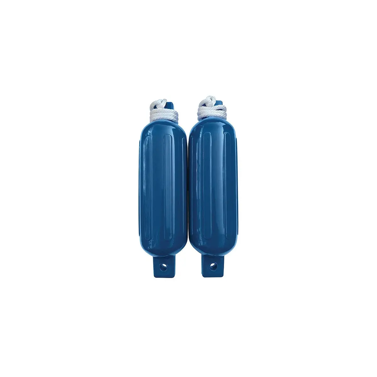 Seachoice De77232s Blue Twin Eye Ribbed Fender Kit, (2) 6.5" X 23" Fenders And (2) 3/8" X 5' Fender Lines 1