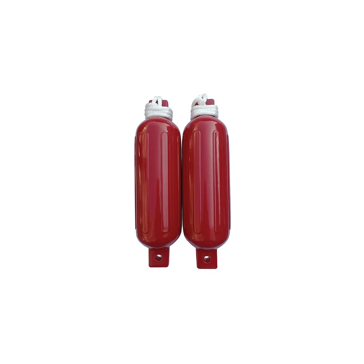 Seachoice De77203s Red Twin Eye Ribbed Fender Kit, (2) 5.5" X 20" Fenders And (2) 3/8" X 5' Fender Lines 1