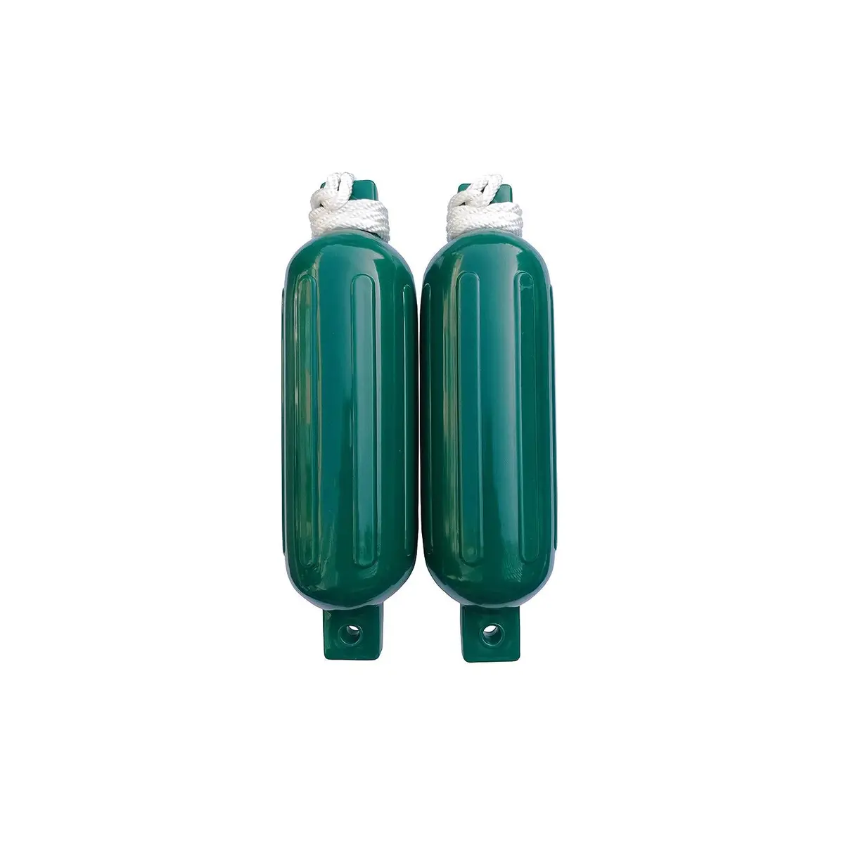 Seachoice De77208s Green Twin Eye Ribbed Fender Kit, (2) 5.5" X 20" Fenders And (2) 3/8" X 5' Fender Lines 1