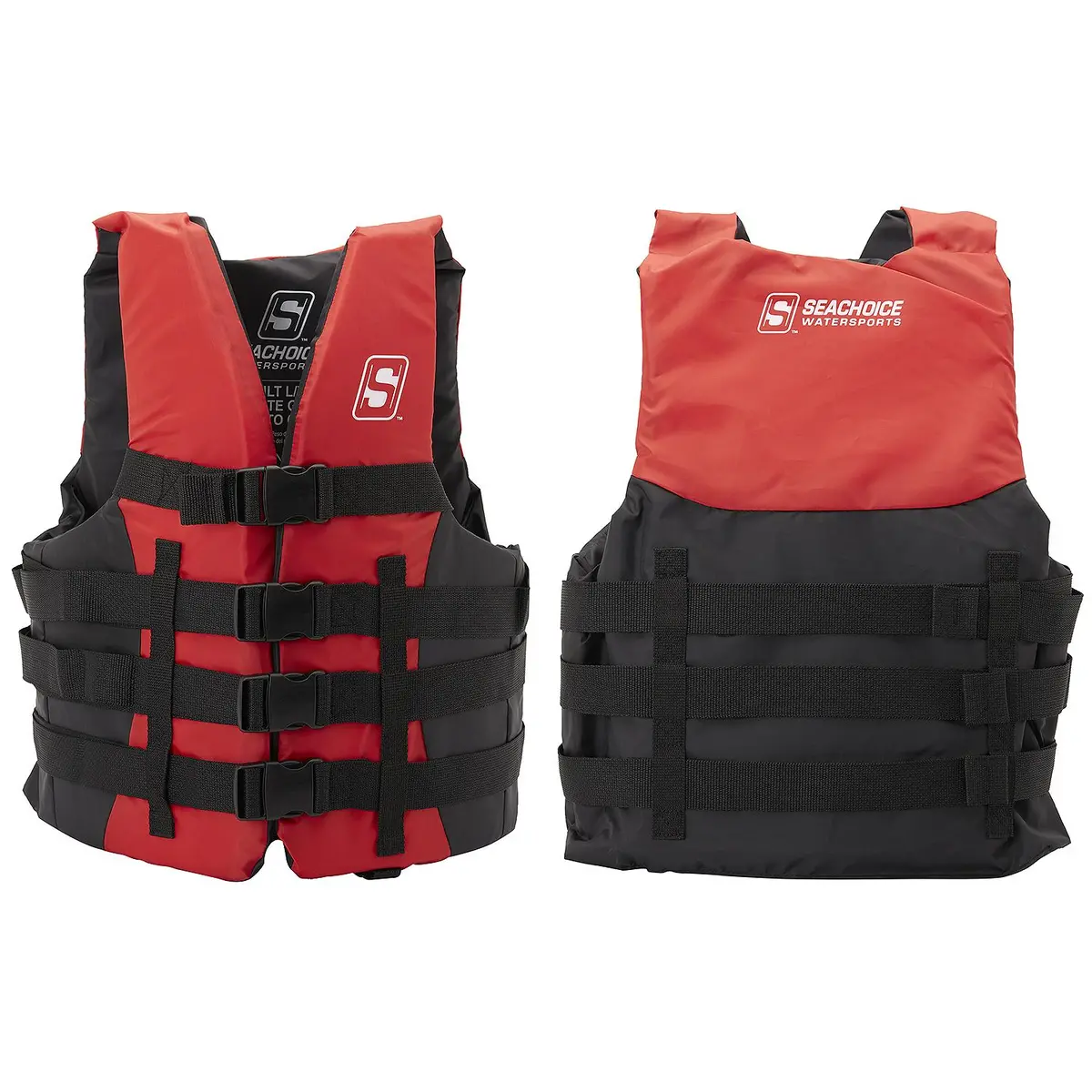 Seachoice 85383 Ski Vest 4 Belt Red, S/M 1
