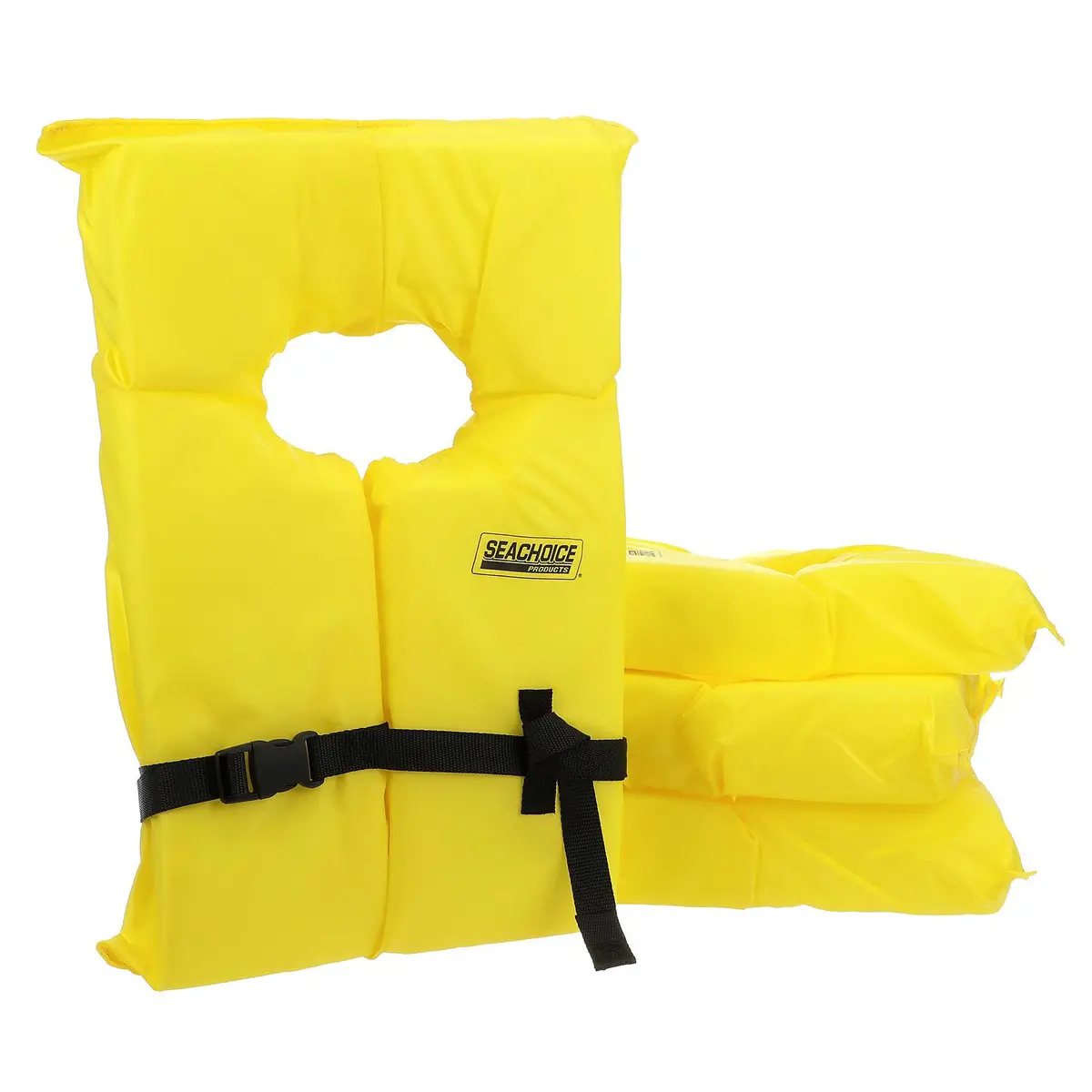 Seachoice Epe1110ak1aupk4y-86010 Adult Universal Type Ii Uscga Life Vests W/Bag, Yellow, 4-Pack 1