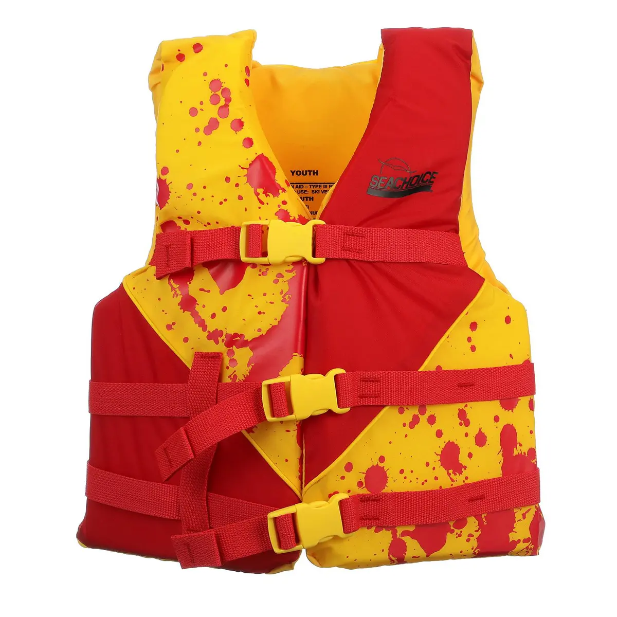 Seachoice 86170 Deluxe General Purpose Life Vest Red/Yellow, Youth 2