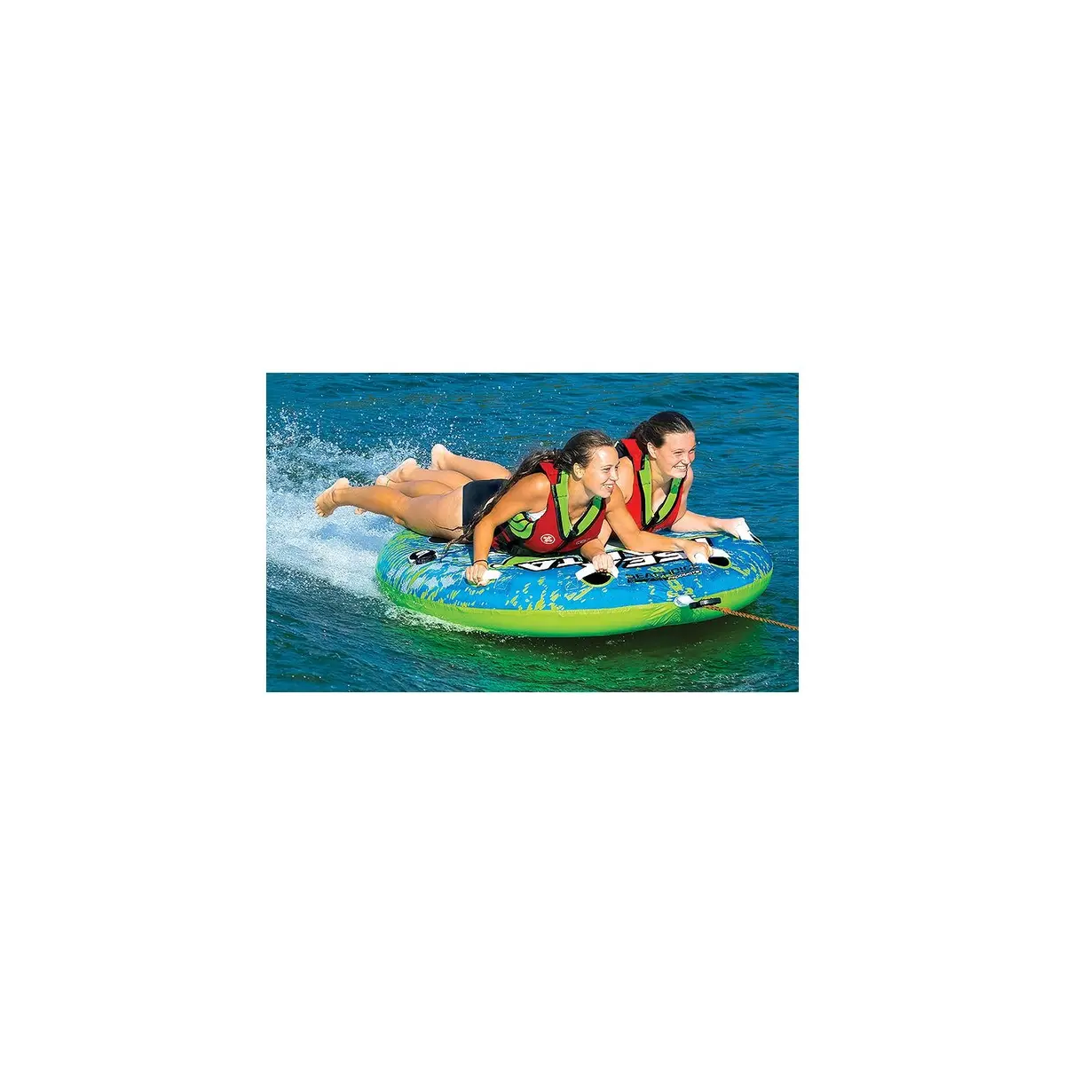 Seachoice 21-1100 86923 Sea-Manta Deck Tube W/Tow Rope, 1-2 Rider 2