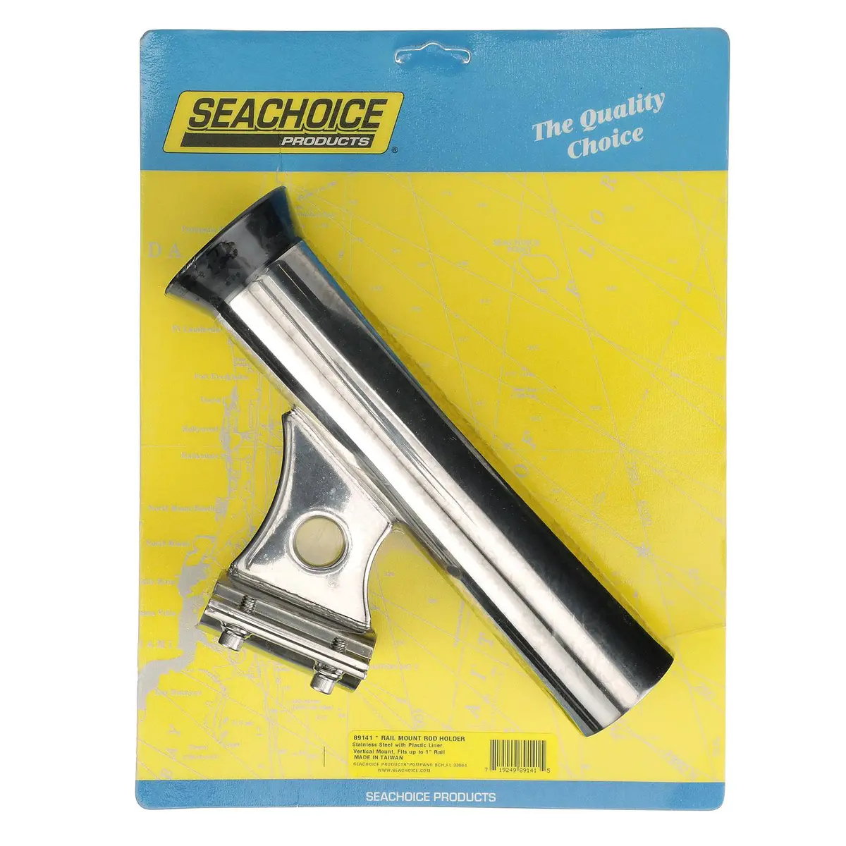 Seachoice 89141 Stainless Steel Vertical Mount Rod Holder 1