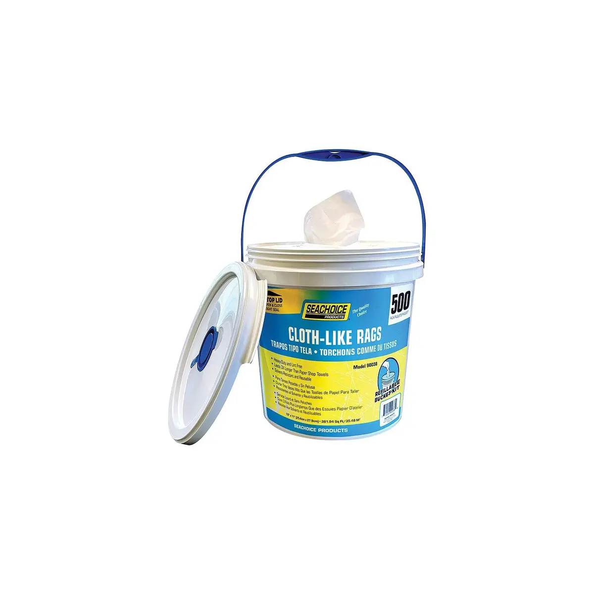 Seachoice Nw-90038-500Sc Cloth-Like Rags, 500-Ct. Bucket 1