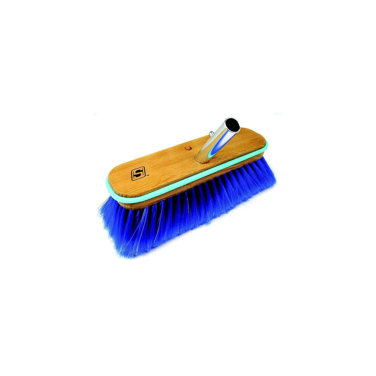 Seachoice Qym0210-Bes 90461 Deck Brush W/ Bumper Wood, Size: 10", Extra Soft (Blue Poly) 1