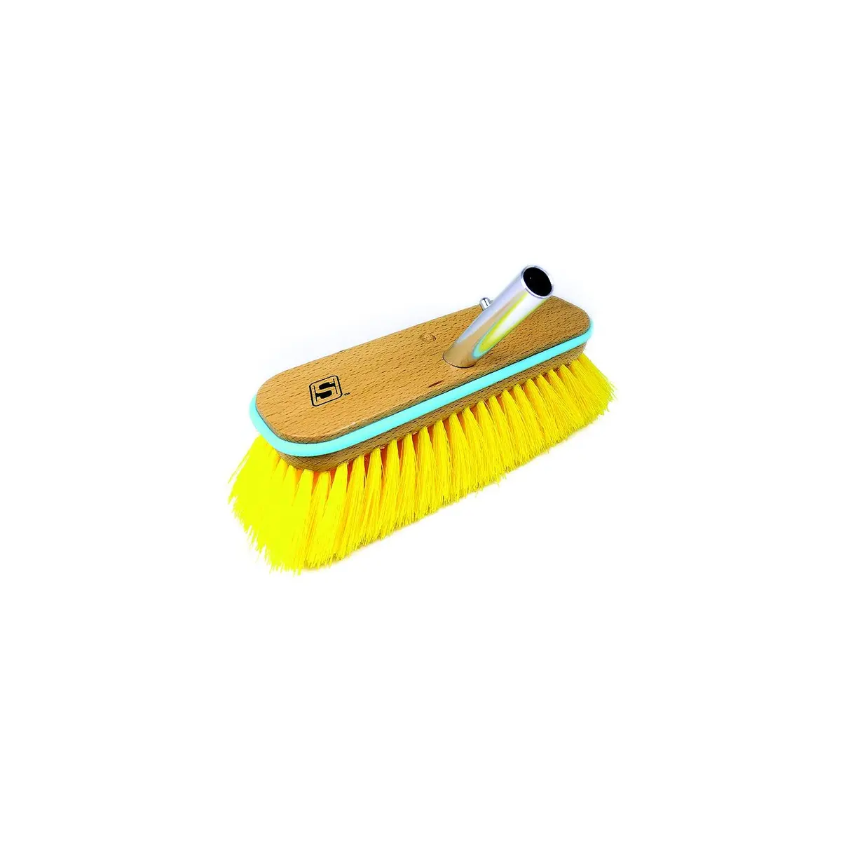 Seachoice Qym0610-Ym 90464 Deck Brush W/ Bumper Wood, Size: 10", Medium (Yellow Poly) 1