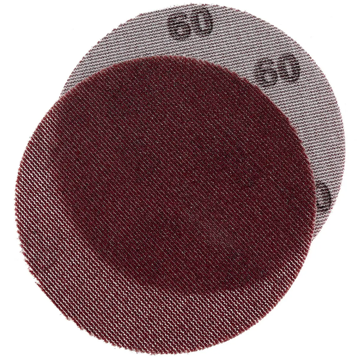 Seachoice 91917 Dust Free Aluminum Oxide Mesh Hook & Loop Discs Closed Coat, Grade 60, Brown, 25/Pk 1