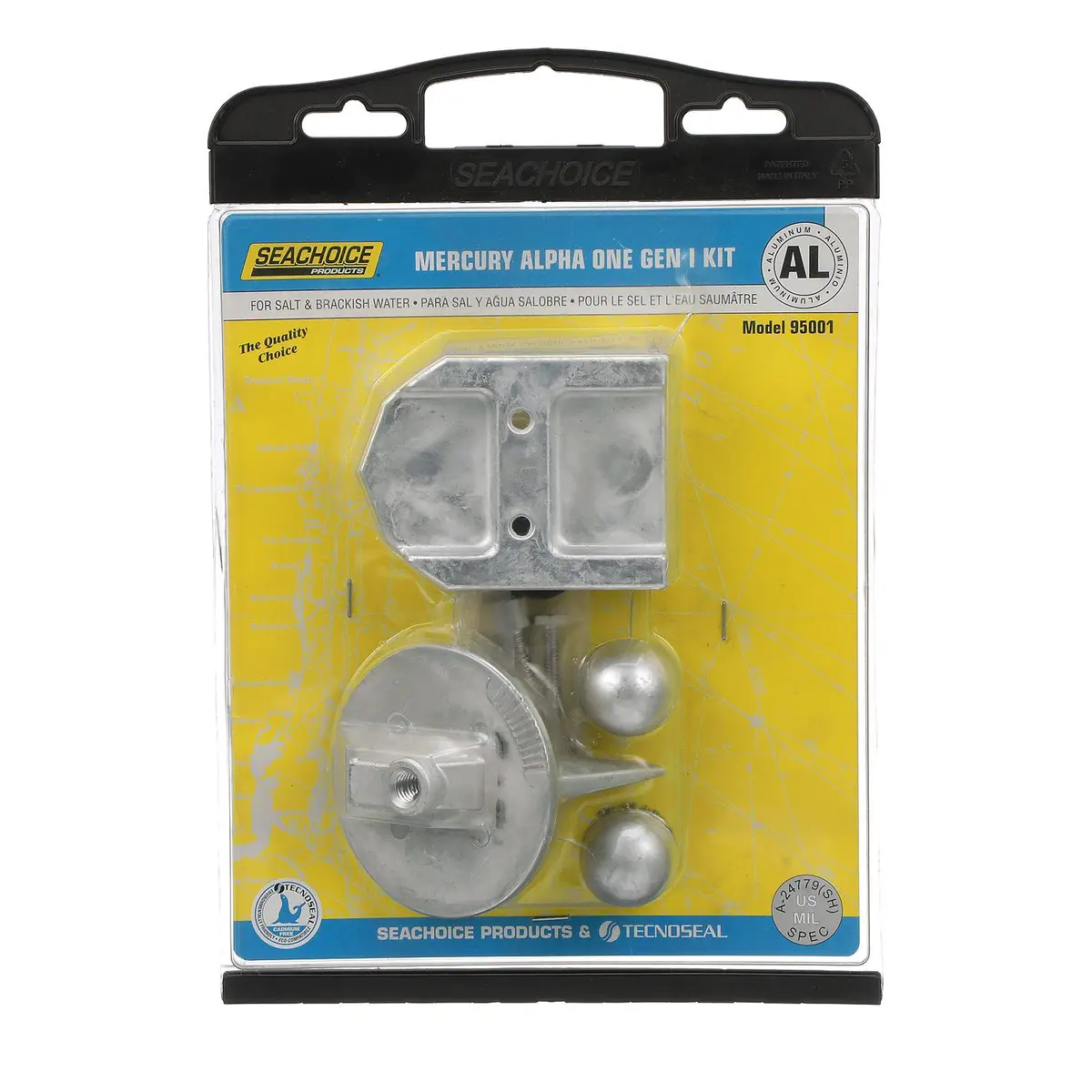 Seachoice 50-95001 Aluminum Anode Kit For Mercury Alpha I (1983-90) 2