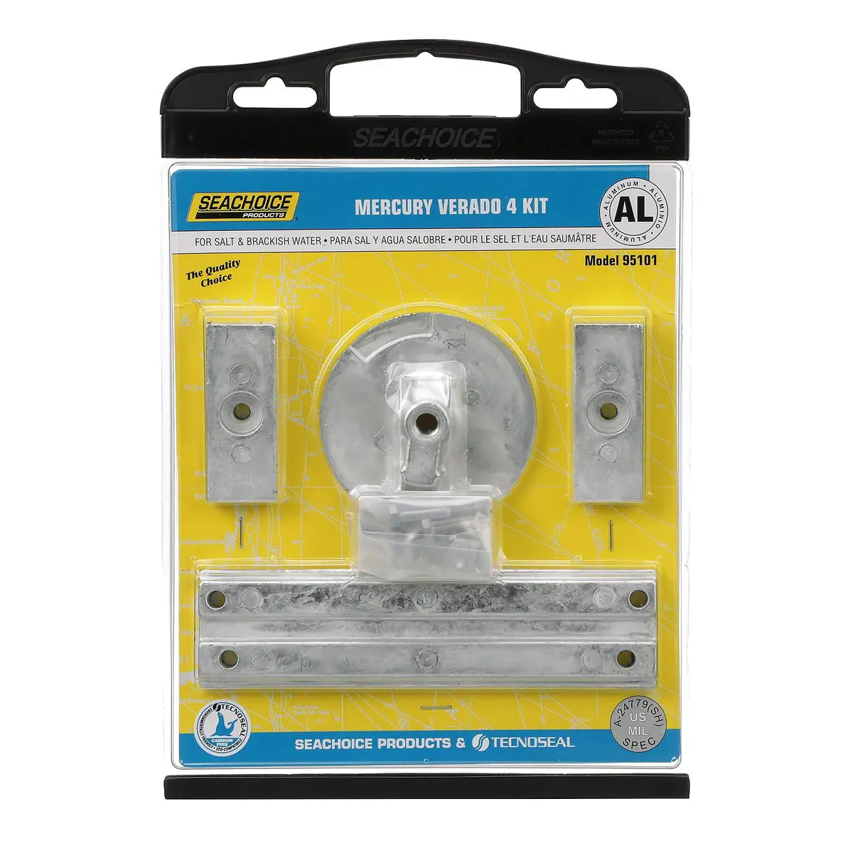 Seachoice 50-95101 Aluminum Anode Kit For 4 Cylinder Mercury Verado 1