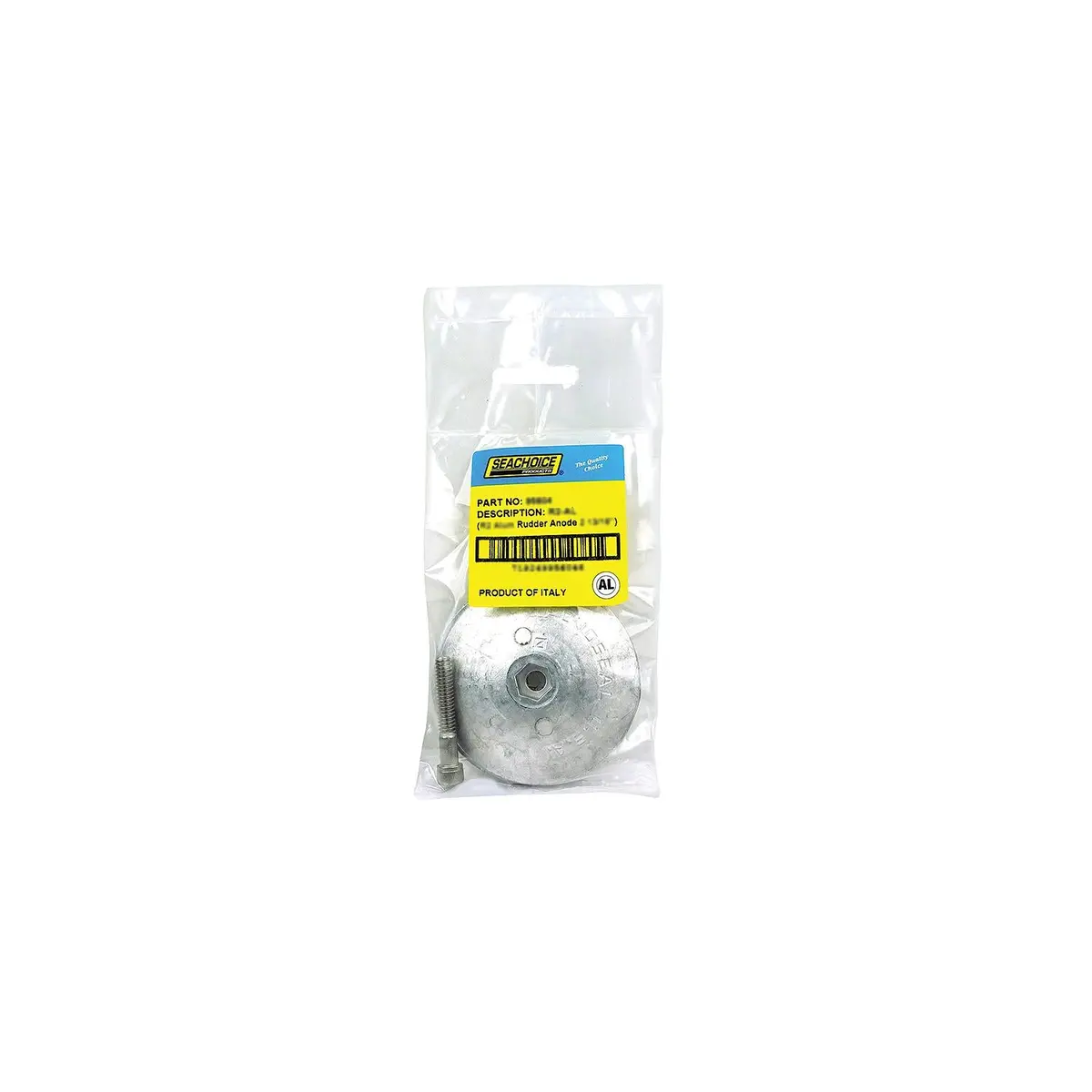 Seachoice 95607 Rudder & Trim Tab Anode W/Allen Screw, Aluminum, Model R3, Size 3-3/4" Dia. X 1/2" 1