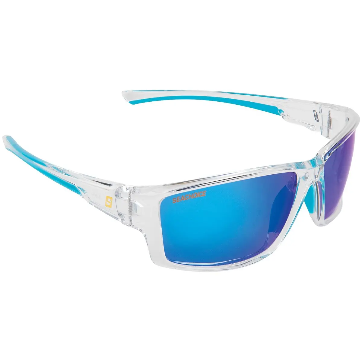 Seachoice A182272000000 98806 "Seaspray" Polarized Sunglasses, Frame: Shiny Clear, Lens: Blue Mirror 1