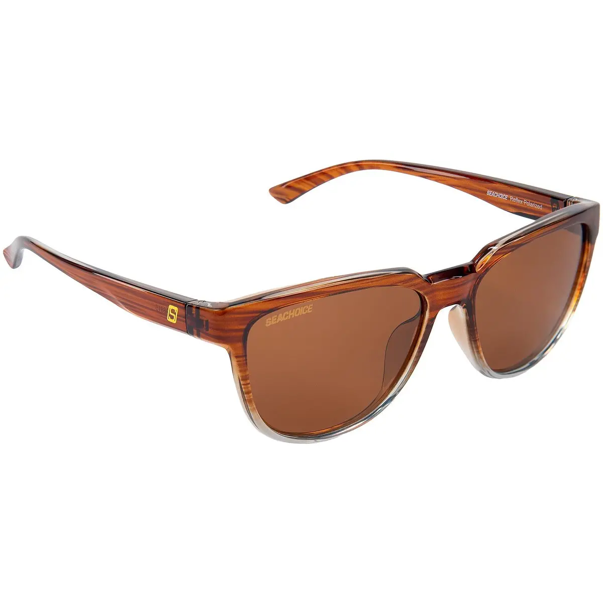 Seachoice Yp120796000000 98815 "Reflex" Polarized Sunglasses, Frame: Shiny Woodgrain, Lens: Brown 1