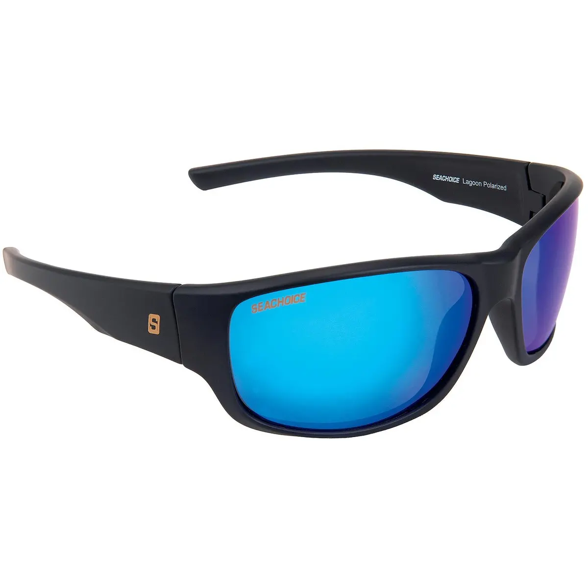 Seachoice Ypa81133005000 98825 "Lagoon" Polarized Sunglasses, Frame: Matte Black, Lens: Green Mirror 1