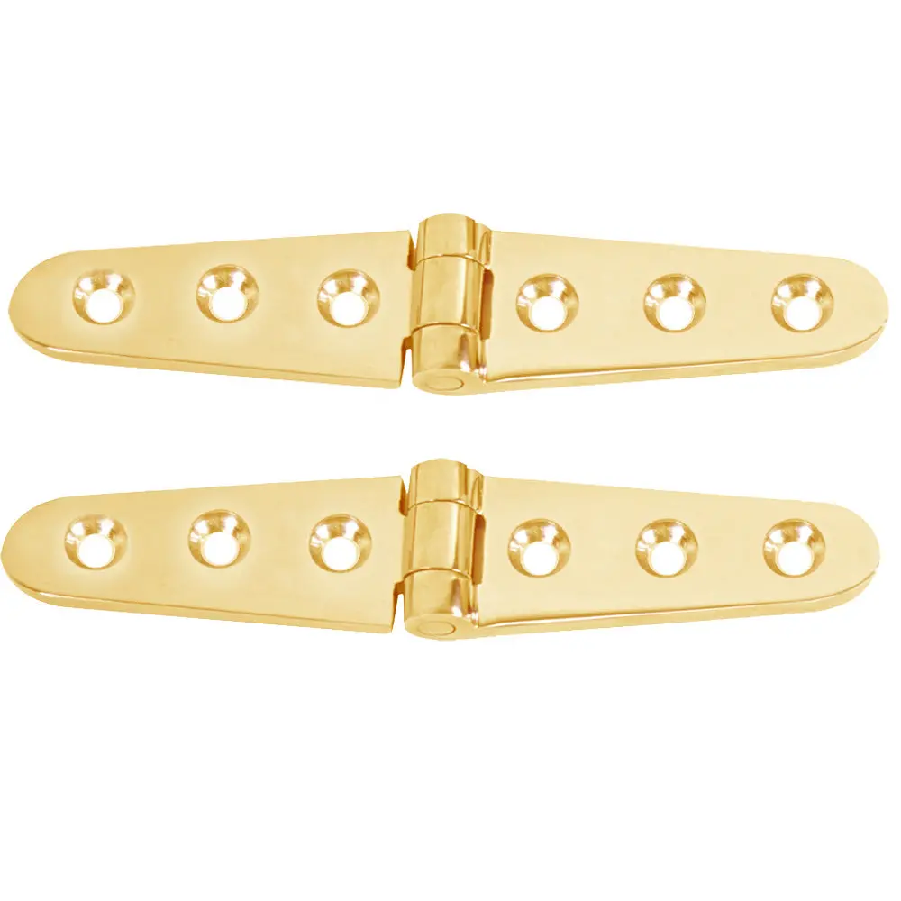 Whitecap S-0605Bc Strap Hinge Polished Brass 6" X 1-1/8" Pair 1