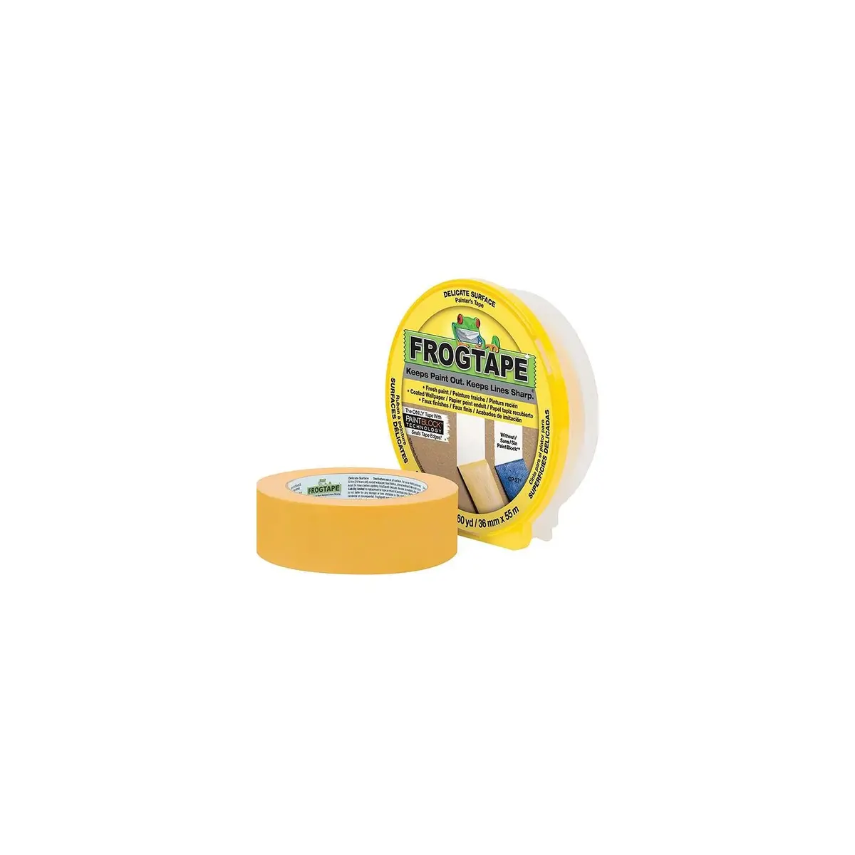 Shurtape 217143 Cf160 Frogtape Delicate Surface Tape, 1-1/2" X 180', Yellow 1