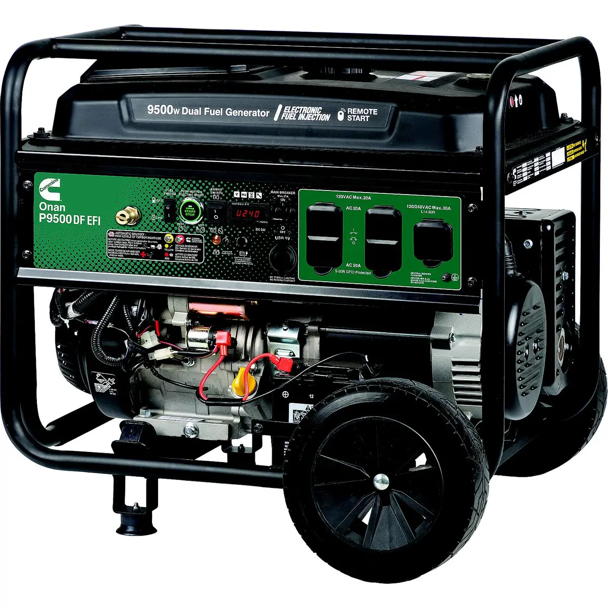 Onan A075c509  P9500df Efi Dual-Fuel Portable Generator, Gasoline/Propane, 7500/9500 Peak Watts 1