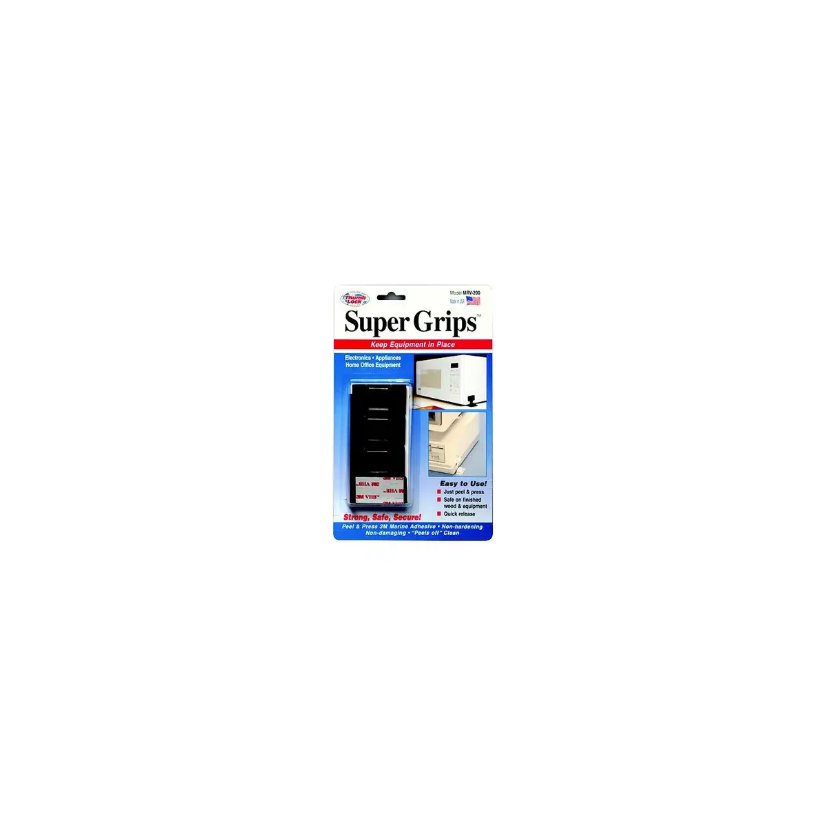 Thumb Lock Mrv-200Bk Tv Super Grips, Black, Pr. 1