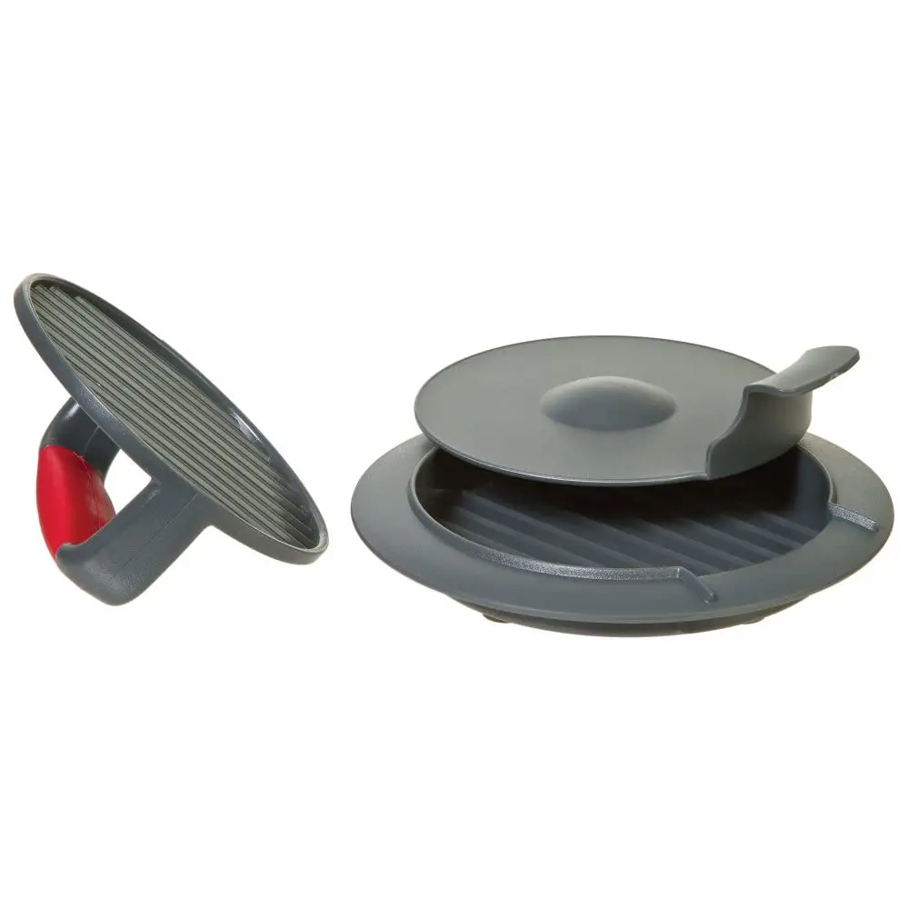 Progressive Hpm-10 Prepworks Perfect Burger Press, 3-Piece Set, Comfort Grip, Dimple Insert, Non-Skid Base 1