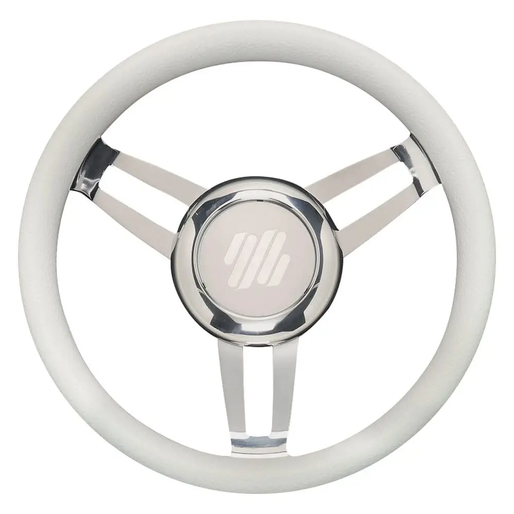 Uflex Foscarivchw Steering Wheels, White Vinyl Chrome 2
