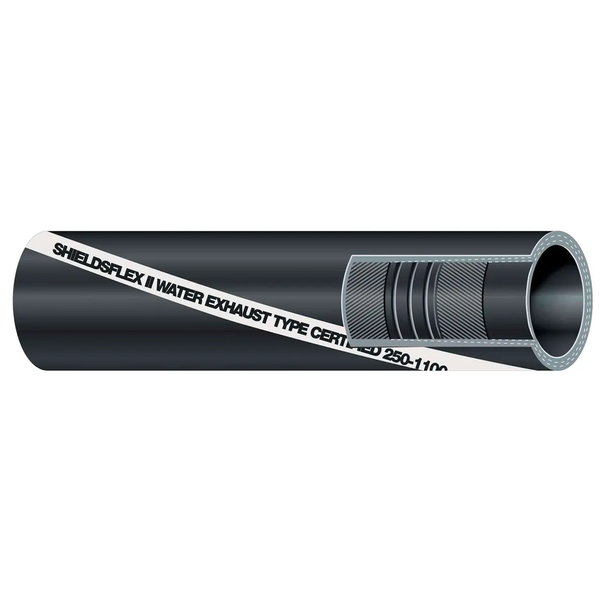 Shield 16-250-0124 Shields Marine Shieldsflex 2 Water Exhaust Series 250 Hose W/, Wire 2