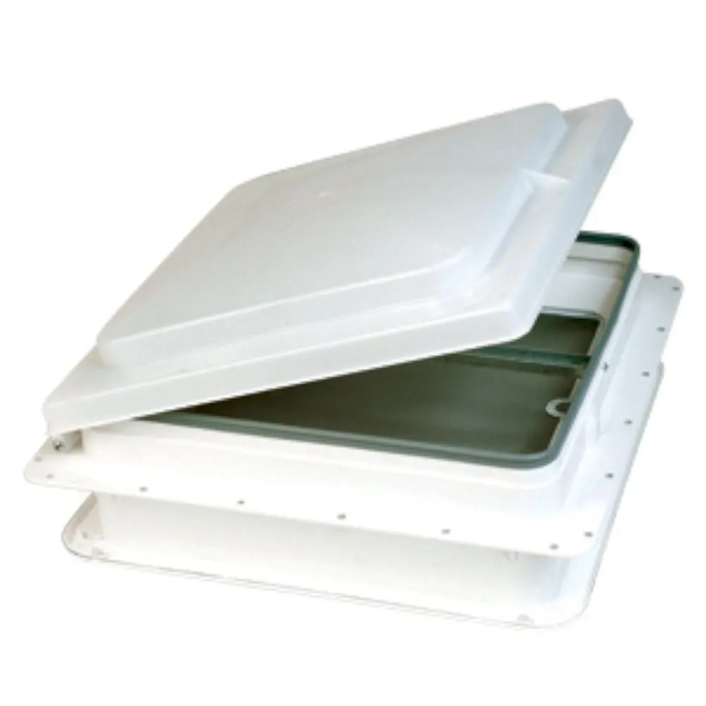 Hengs V071101-C1g1 Standard Mount Plastic Base Vent, White Base / White Lid, Manual 1