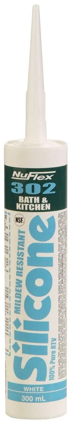 Hengs 9302-C Nuflex 302 General Purpose Silicone Sealant, White 1