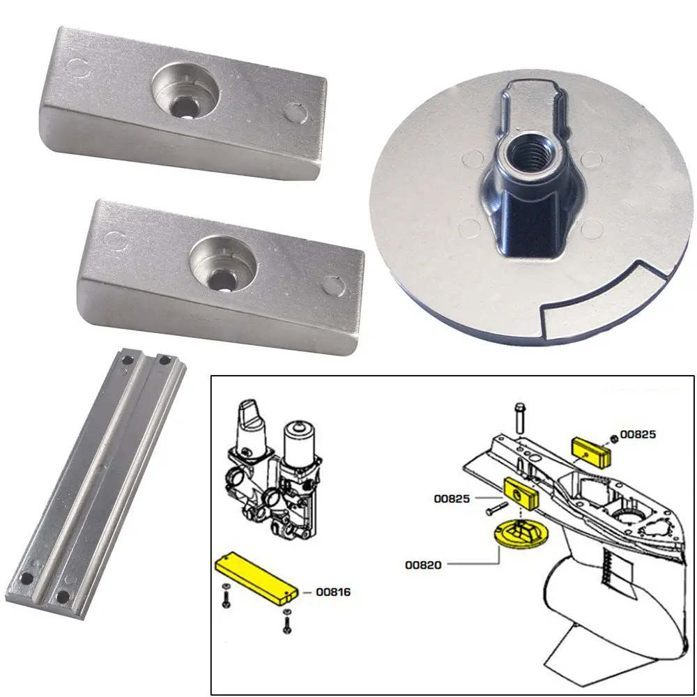 Tecnoseal Anode Kit W/Hardware - Mercury Verado 4 1