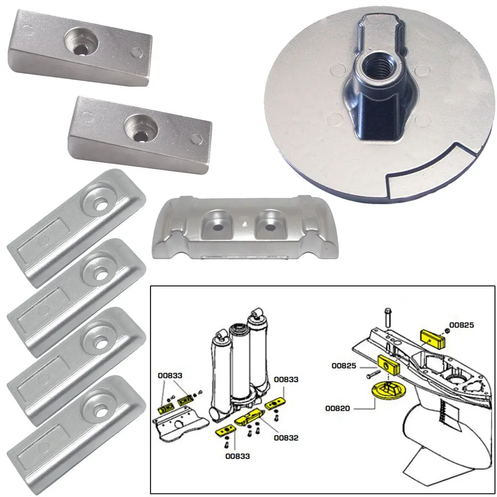 Tecnoseal Anode Kit W/Hardware - Mercury Verado 6 1