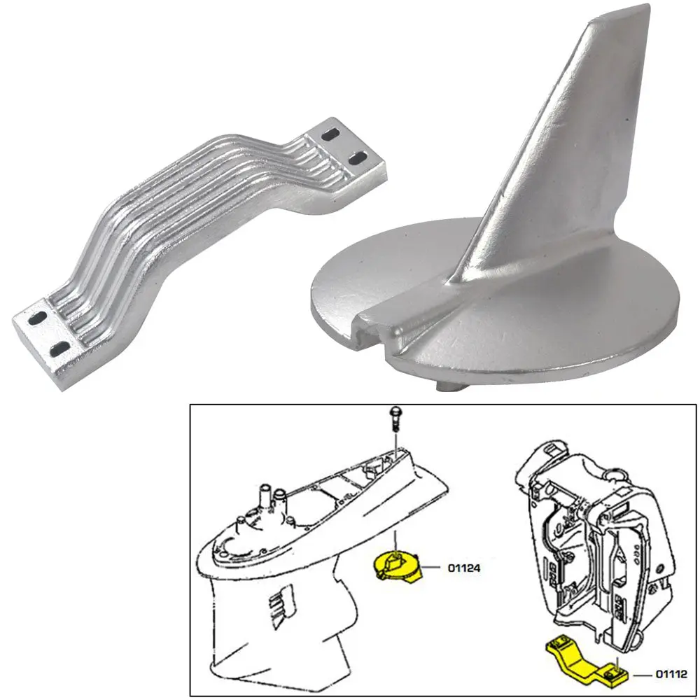 Tecnoseal Anode Kit W/Hardware - Yamaha 200-25 1