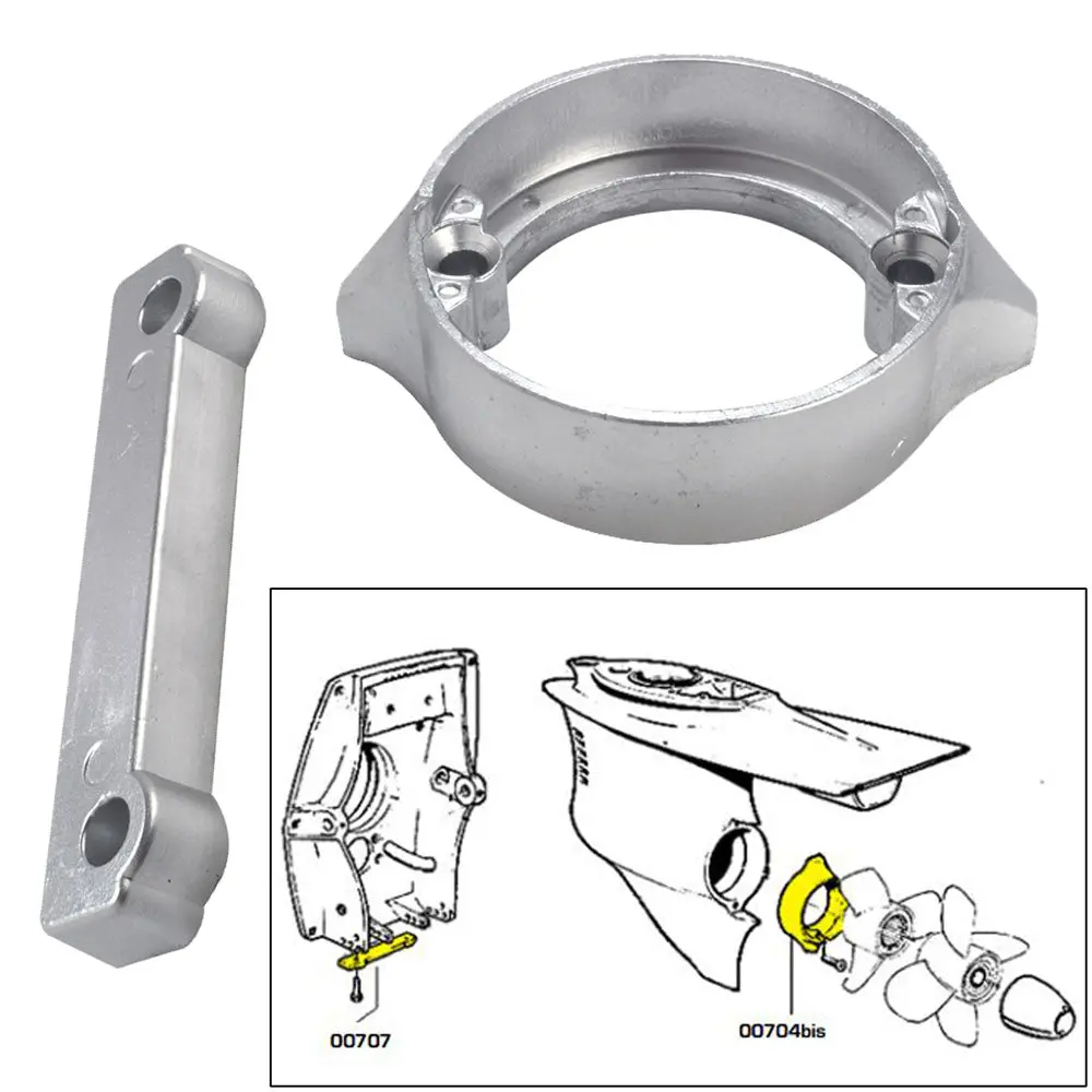 Tecnoseal Anode Kit W/Hardware - Volvo Duo-Prop 280 1