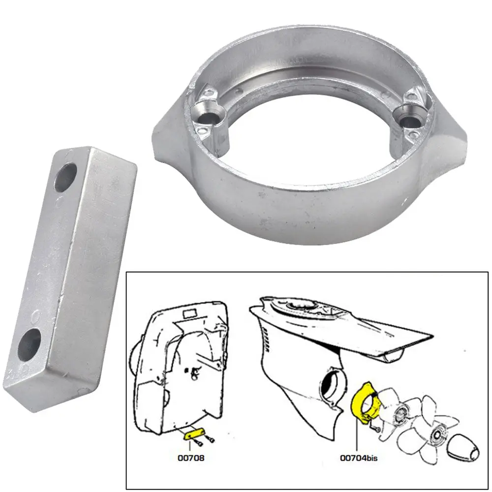 Tecnoseal Anode Kit W/Hardware - Volvo Duo-Prop 290 1