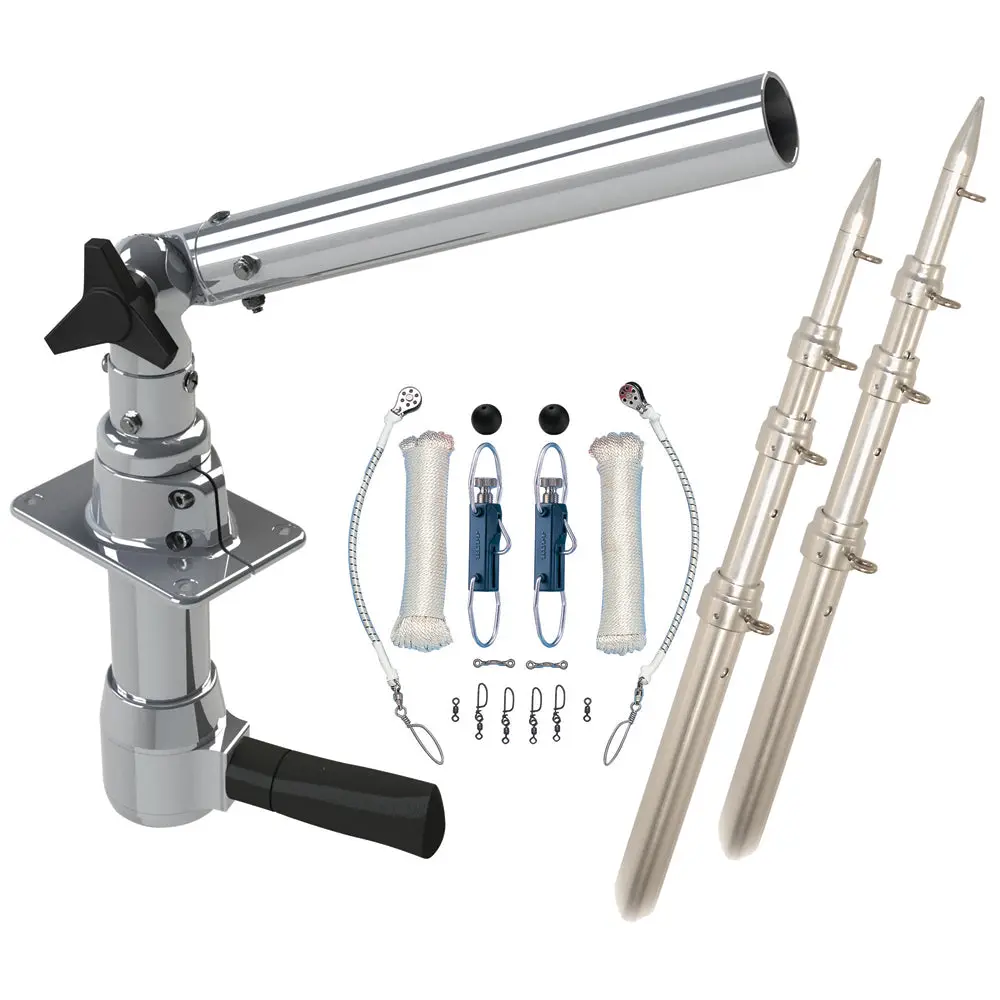 Rupp Marine Rev-Tpgn-18T Revolution Top Gun Package, 18' Poles, Rigging Kit, Klickers Release Clips 1