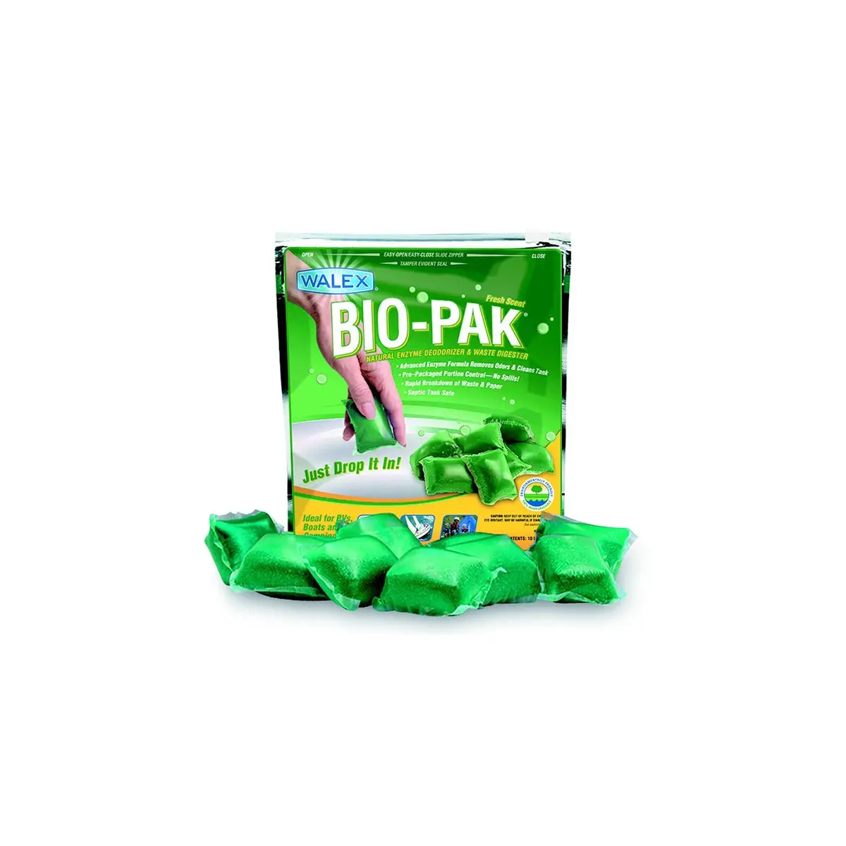Walex Products Bioppbg Walex Porta-Pak Alpine Fresh Holding Tank Deodorizer, 10/Pk 1