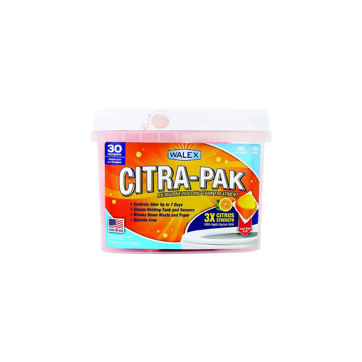 Walex Products Citrapak30 Walex Black Tank Deodorizer, 30 Pack 1